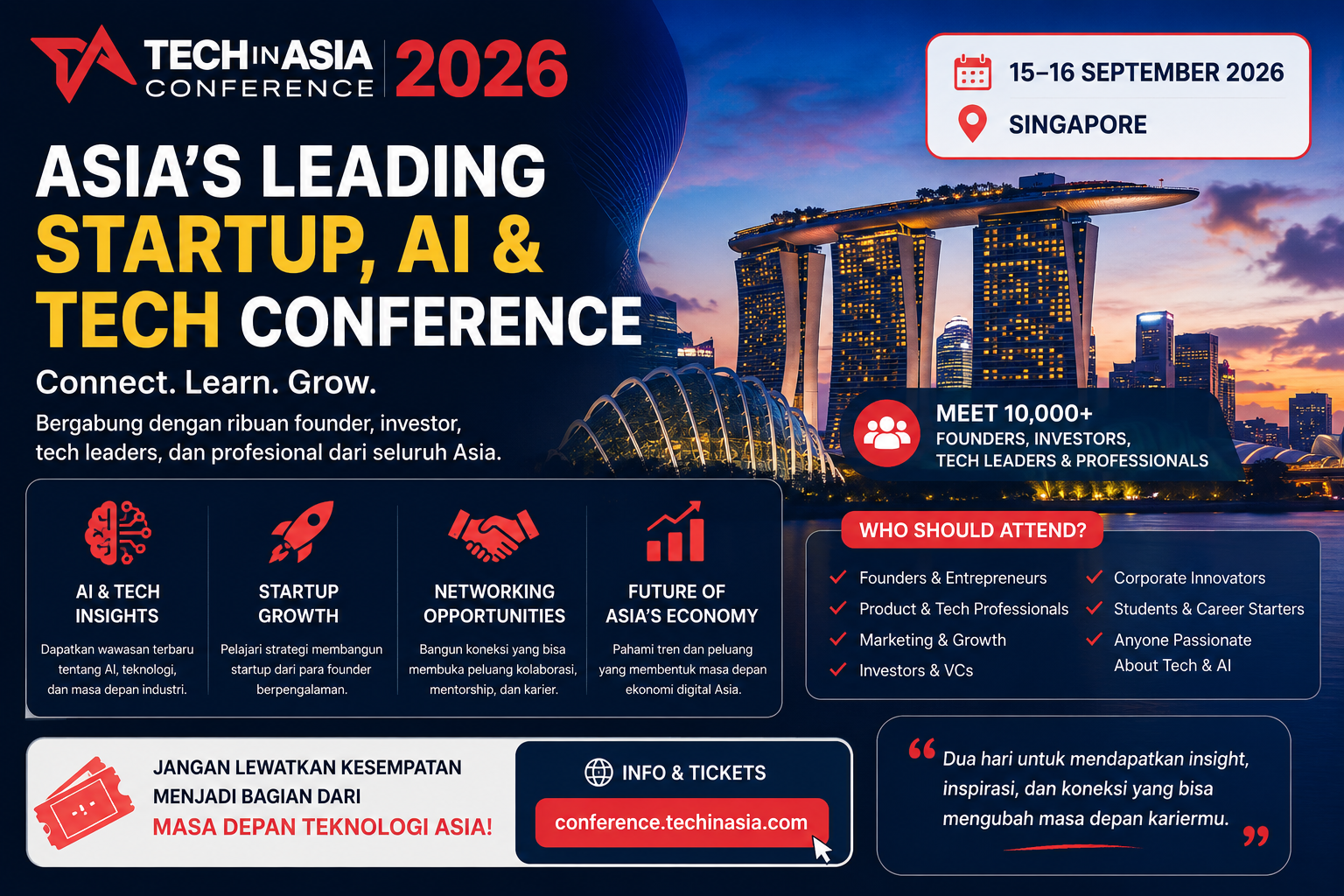 Tech in Asia Conference 2026: Event Teknologi & Startup yang Perlu Kamu Ikuti